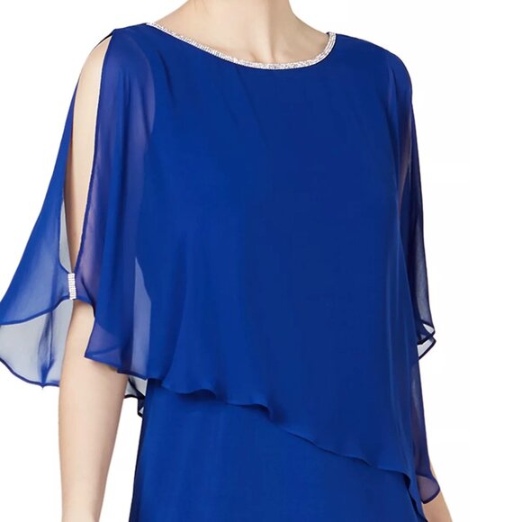 MSK Rhinestone-Trim Chiffon Popover Dress - Picture 5 of 6